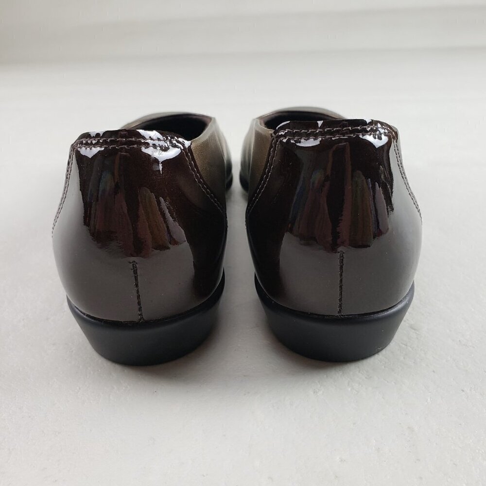 SAS Coco Slip On Loafer Shoe Women 6.5 Brown Patent Leather Comfort Flat Tripad - Picture 8 of 10